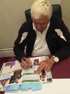 Pat Patterson, first ever WWF Intercontinental Champion, signing my Encyclopedia 