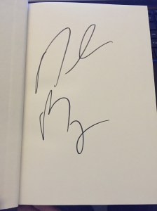 Daniel Bryan's autograph in the first page of his book