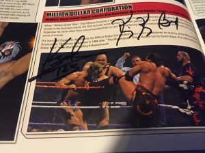 Bundy autograph in "Million Dollar Corporation" entry in WWE Encyclopedia, Vol. 2