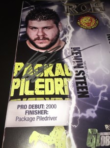 Kevin Steen autograph in ROH/NJPW Global Wars '14 promo 